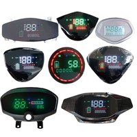 Speedometer Dashboard Sepeda Motor Listrik untuk Youmi Small S, Small Apple, Shangling, Mendukung 48V/60V/72V, Menampilkan Kecepatan & Jarak Tempuh