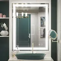 مرآة ذكية LED مستطيلة تعمل باللمس ، مرآة يعلق على الحائط ، مرايا حمام