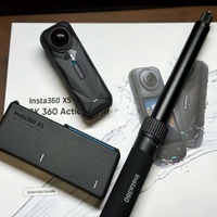 Paquete Inicial Insta360 X5, Cámara 360° Resistente al Agua 8K, 72MP, Estabilización IA, Palo Selfie Invisible, Batería de 3H, Deportes, MicroSD