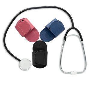 Porte-stéthoscope en cuir PU noir Sotkced – Clip de ceinture et étui pour stéthoscope, idéal pour les infirmiers et médecins - Product Image 1