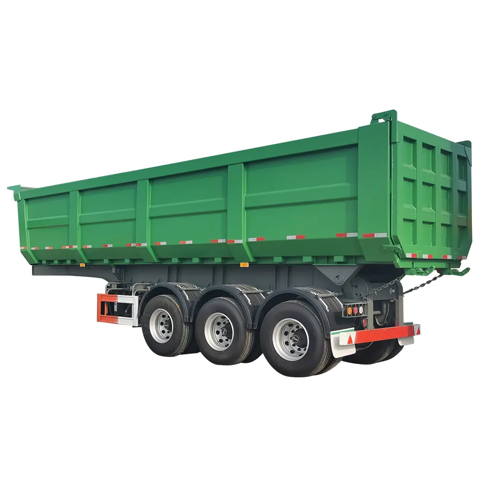 Low Price Semi Trailer Sand Mine Stone Transport rear dump semi-trailer Side Tipping Dump Semi Trailer