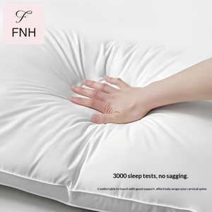 Almohada de Lujo Hilton con Relleno de Plumón de Ganso Blanco 95%, Funda de Algodón Puro, para Todas las Estaciones, Clase Cinco Estrellas - Product Image 2