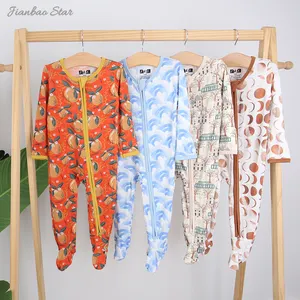 Jumpsuit Bayi Baru Lahir, Jumpsuit Bayi Perempuan dan Laki-laki Sangat Lembut dengan Desain Ritsleting