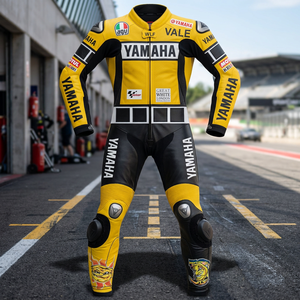 Combinaison de moto Yamaha personnalisée en cuir véritable, armure intégrée, hiver/été, coupe-vent, imperméable, respirante, grandes tailles, unisexe - Product Image 3