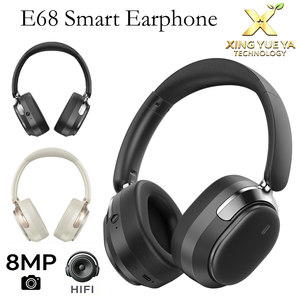 Auriculares supraaurales E68 con cámara de 8MP, auriculares inteligentes con grabación de video, antivibración, inalámbricos BT, sonido Hi-Fi para caminar por la ciudad en primera persona. - Product Image 5