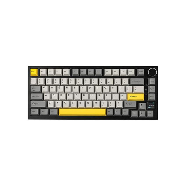 AK820 Pro 75% Mechanical Keyboard Three-mode Flying Fish Axis RGBG Gaming Keyboard with TFT Smart Display Knob Grey 2.4G