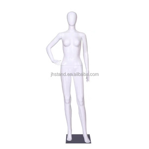 Maniquí de Mujer para Exhibición en Tiendas, Maniquí de Plástico de Cuerpo Completo, Maniquí Femenino Sexy de Pie, Blanco Brillante - Product Image 4