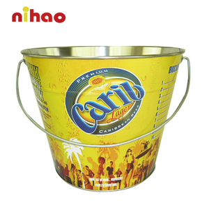 ถังน้ำแข็งโลหะชุบสังกะสีทรงกลม สี่เหลี่ยม วงรี สำหรับเบียร์ ไวน์  พร้อมโลโก้สั่งทำพิเศษ - Product Image 1