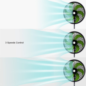 Ventilatore da Pavimento Elettrico 65W a 3 Velocità, 18 Pollici, Alta Velocità, 6 Pale in Plastica, per Uso Domestico e Alberghiero, Confezione Colorata - Product Image 6