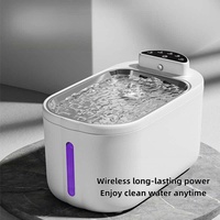 Fontaine à eau pour animaux détachable avec capteur de mouvement, sans fil, ultra silencieuse et facile à nettoyer