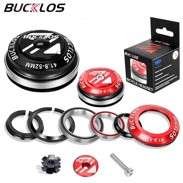 OEM/ODM BUCKLOS MTB Road Bike Headset 34-34/44-44/44-50.6/44-55/44-56 Bicycle Headset Straight/Tapered Tube 1-1/8" Headsets