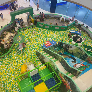 Équipement de terrain de jeux intérieur pour enfants avec zones interactives, toboggan, fosse <span class=keywords><strong>à</strong></span> <span class=keywords><strong>balles</strong></span> et trampoline pour centre de divertissement familial - Product Image 1