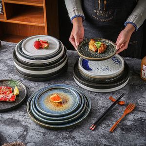Platos de Cena Creativos de Estilo Occidental, Plato de Cerámica para Bistec, Plato Plano para Desayuno, Plato Occidental para Postre, Juego de Platos para Mesa del Hogar - Product Image 4