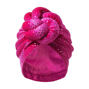 Nouveaux turbans <span class=keywords><strong>pour</strong></span> femmes en sequins 3D à nœuds torsadés, foulards vintage élastiques <span class=keywords><strong>pour</strong></span> la tête, bonnets pré-noués, bonnets de Ramadan, bonnets de chimiothérapie - Product Image 5