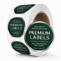 Autocollants ronds personnalisés sur mesure en papier vinyle adhésif imperméable, impression de logo, rouleau d'autocollants