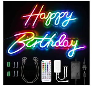 Custom <b>LED</b> Neon <b>Sign</b> for Wedding Home Bar Shops Decoration RGB Fulllit Happy Birthday Game Room Acrylic Marquee Letters - Product Image 4