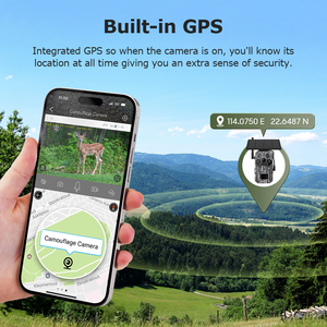 Cámara Solar de Caza 4G de 12MP con 3 PIR, Gran Angular, Posicionamiento GPS, Seguimiento de Movimiento, IP66, Sistema de CCTV para Seguimiento de Animales - Product Image 3