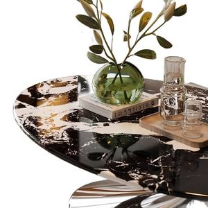 <span class=keywords><strong>Table</strong></span> <span class=keywords><strong>basse</strong></span> de luxe personnalisable en métal, style rétro Wabi-Sabi, design soucoupe volante, pour appartements grands et petits, légère - Product Image 5