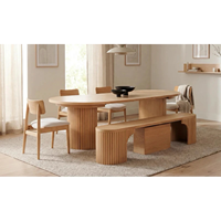 Mesa de Comedor Transformable de 46 cm a 300 cm con 3-5 Paneles, OFERTA DE ANIVERSARIO, Ahorra en Grandes Cantidades en Conjuntos de Comedor