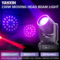 Mini Cabeza Móvil de Haz de Luz de 230W, LED de Alta Luminosidad con Control DMX para Escenarios, Discotecas y Decoración de Eventos