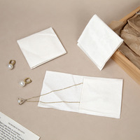 Pochette à bijoux en coton et lin avec logo personnalisé, rabat pliable, sac de rangement pour bijoux, pour collier, boucles d'oreilles, bracelet, pochette d'emballage