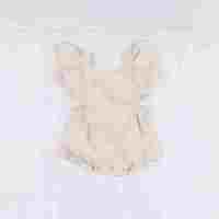 1 pièce Combinaison sans manches à imprimé écossais et volants pour nouveau-né fille, avec bandeau à nœud, personnalisable avec logo privé