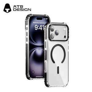 Fundas Transparentes de Lujo ATB de TPU+PC para Celulares con Anillo Magnético Metálico, Carga Inalámbrica para <span class=keywords><strong>iPhone</strong></span> 18 17 16 Pro Max - Product Image 2