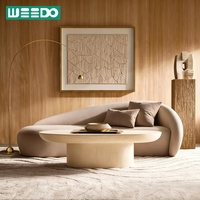 Ensemble de meubles de salon en gros : Canapé, fauteuil cascade et chaise individuelle avec coussin en éponge moelleuse pour appartement et hôtel