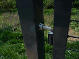 Puertas de Hierro de Una Hoja Fáciles de Instalar y de Larga Duración, Diseños de Puertas de Jardín de Una Hoja, Conjuntos de Puertas de Tubos Redondos, Puertas Batientes en Venta - Product Image 3