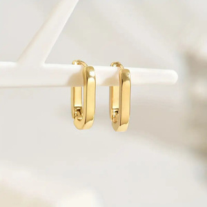 Orecchini a Cerchio Geometrici a Forma di U per Donne, Design Semplice per Uso Quotidiano, Accessori per Orecchie - Product Image 6