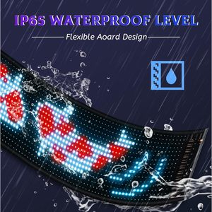 แผงจอแสดงผล LED แบบยืดหยุ่น 12V DC บลูทูธ ควบคุมผ่าน USB ป้ายดิจิตอลแบบตั้งโปรแกรมได้ สำหรับโฆษณาในรถยนต์และสำนักงาน - Product Image 6