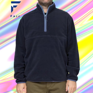 Blazer en <span class=keywords><strong>polaire</strong></span> personnalisé à fermeture éclair de 300g/m2 en <span class=keywords><strong>polaire</strong></span> recyclée Garnitures élastiques résistantes à l'eau Conception à deux poches - Product Image 1