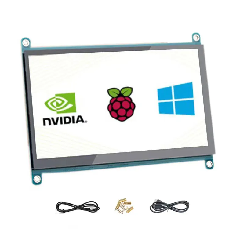 Mini monitor portátil hd 5 polegadas, raspberry pi lcd com placa de controle