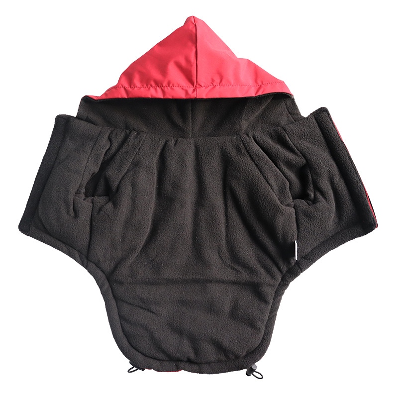 Winter Pet Clothes Warm Hooded Waterproof Thicken Fur Dog Jacket Coat