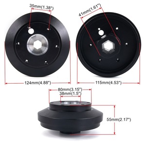 Aluminum Alloy Wheel <b>Spacer</b> 16-20 Inch 5 Hole 114.3mm PCD Black For Retrofit Upgrade - Product Image 5
