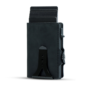 CASEKE NEW Leader Kartenetui Custom LOGO Automatic Pop up Bank Card <b>Holder</b> Card Smart <b>Wallet</b> Push Out Business Card <b>Wallet</b> - Product Image 1