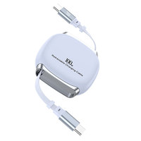 Câble de charge rapide USB-C rétractable 100W 5A avec gaine TPE pour appareils photo, téléphones portables, écouteurs, compatible iPhone 17/S24/S23 Series