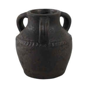 Vaso in terracotta con tre manici per l'arredamento del soggiorno, complemento d'arredo casual per l'ingresso, la camera da letto, l'ufficio o la mensola. - Product Image 1