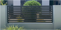 Panneaux de clôture en aluminium pour persiennes de jardin au design moderne 6 pi. Latte extérieure en métal clôturant le cadre durable d'alliage d'aluminium