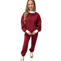 Sweat-shirt à col montant colorblock surdimensionné KY Mockneck-pullover, ensemble jogging et sweat-shirt