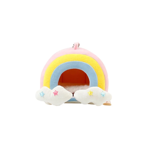 Qbellpet New Cute Regenbogen form Dual Purpose Luxus Haustier Hamster Meers chweinchen Käfig Hängematte Hasen bett Zucker Meers chweinchen Bettwäsche - Product Image 2