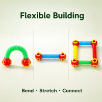 Blocs de construction Pop Tube pliables, connecteurs multi-angles, ensemble de construction pour enfants, jeu créatif