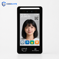 Machine de contrôle d'accès par reconnaissance faciale avec tablette 7 pouces, support mural réglable, caméra HD 2MP, entrée par carte