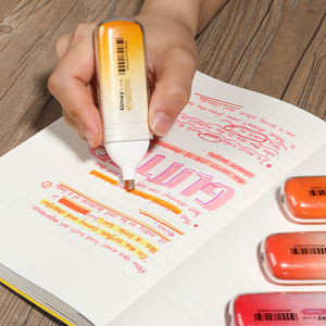 Kmay K-377B-4C Biểu Tượng Tùy Chỉnh Hổ Phách Thu Hoạch Màu Sắc Tốt Hội Đồng Quản Trị Dòng Tip Long Lanh <span class=keywords><strong>Highlighter</strong></span> Biểu Tượng Tùy Chỉnh Cho Trẻ Em - Product Image 6