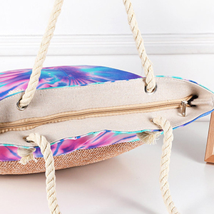 Vente en gros <span class=keywords><strong>de</strong></span> sacs <span class=keywords><strong>de</strong></span> <span class=keywords><strong>plage</strong></span> tendance pour femmes sacs fourre-tout en toile arc-en-ciel avec teinture <span class=keywords><strong>de</strong></span> cravate <span class=keywords><strong>sac</strong></span> <span class=keywords><strong>de</strong></span> courses <span class=keywords><strong>de</strong></span> <span class=keywords><strong>plage</strong></span> souvenir - Product Image 3