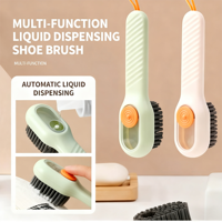 Brosse à chaussures en plastique multifonctionnelle pour le nettoyage hydraulique du linge liquide avec distributeur de savon Matériau PP