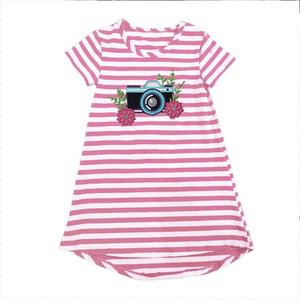 Ventes en gros de robes de haute qualité assorties aux ensembles frères et sœurs, vêtements pour bébés filles avec motif dinosaure, robes imprimées pour enfants printemps été - Product Image 3