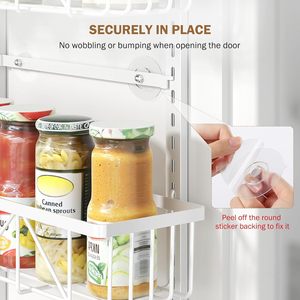 Étagère à épices murale en métal à 6 niveaux réglables, panier de rangement suspendu pour garde-manger, organisateur de garde-manger à suspendre sur la porte - Product Image 4