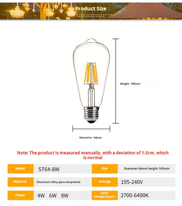 Лампа светодиодная в стиле ретро - Product Image 4