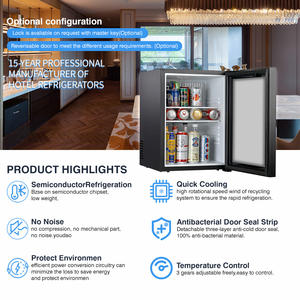 Mini réfrigérateur silencieux à absorption <span class=keywords><strong>de</strong></span> 40 L sans compresseur, mini bar d'hôtel, minibar - Product Image 2